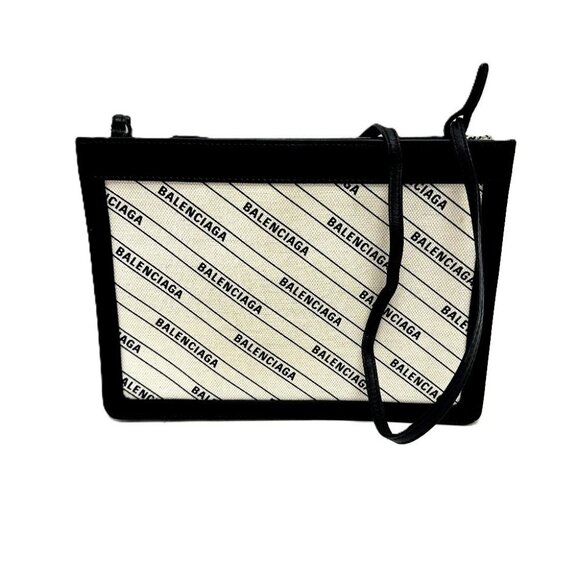 BALENCIAGA 528147 Overall handle Pochette Bag Crossbody Shoulder Bag - Picture 1 of 12